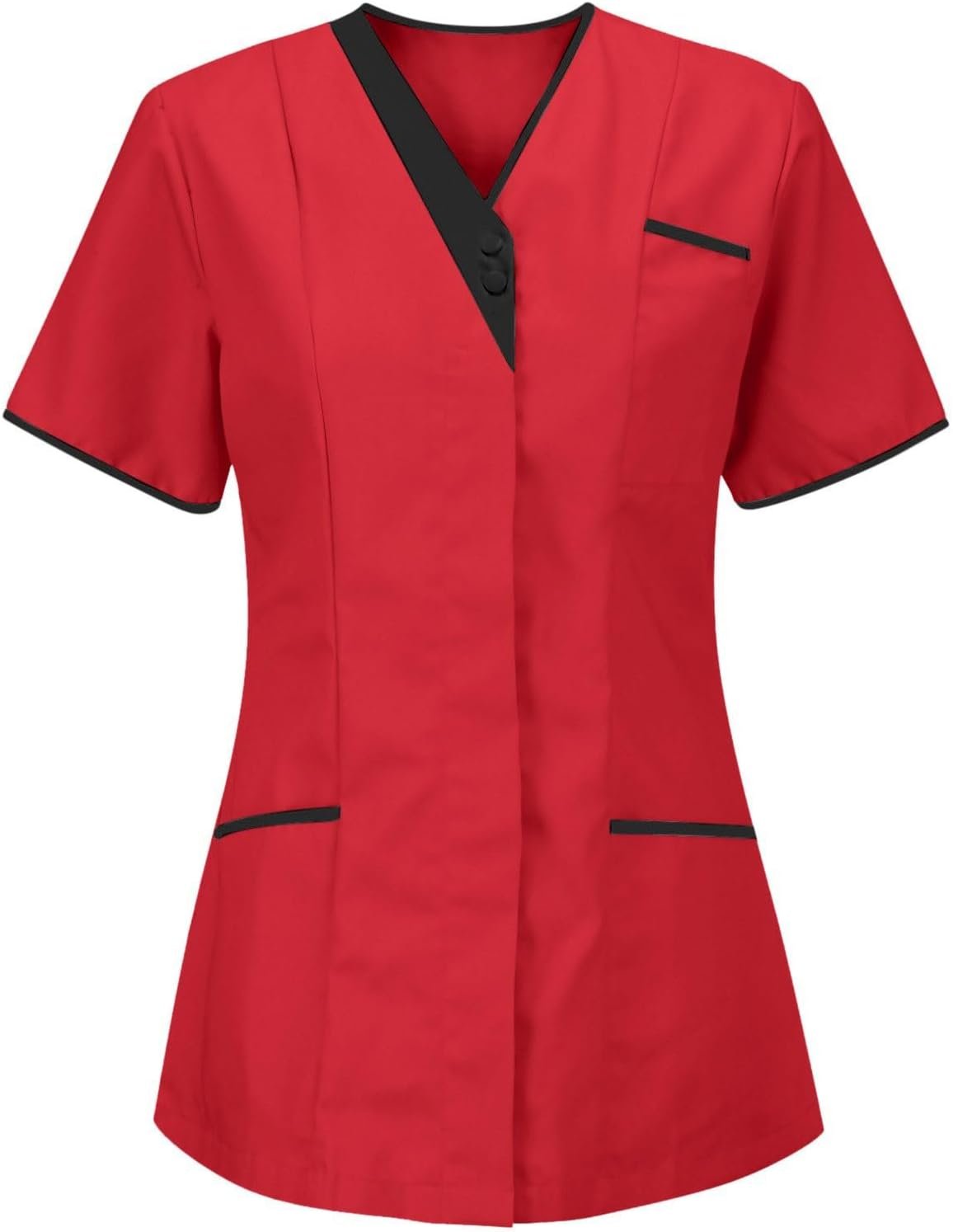 Scrubs for Women V Neck Plus Size Scrub Tops Stretch Healing Hands Figs Scrubs Shirt with Pockets for Nurse Workwear