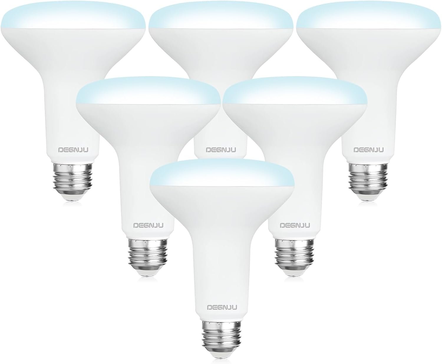 BR30 LED Bulb, Dimmable Flood Lights Indoor CRI80 7W Equivalent 65W 5000K Daylight 650 Lumens, 15000 Lifetime Hours Recessed Light Bulbs, Interior E26 Base LED Can Light Bulbs, 6 Pack