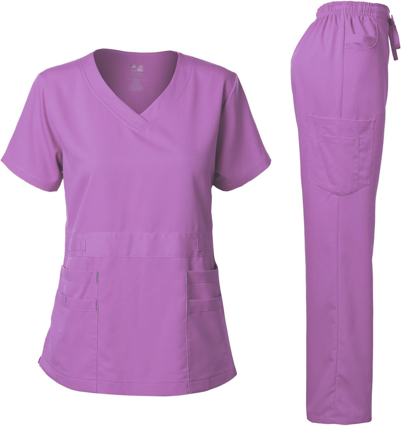 Dagacci Medical Uniform Natural Stretch Premium Women’s Scrubs Set Stretch Ultra Soft Top and Pants