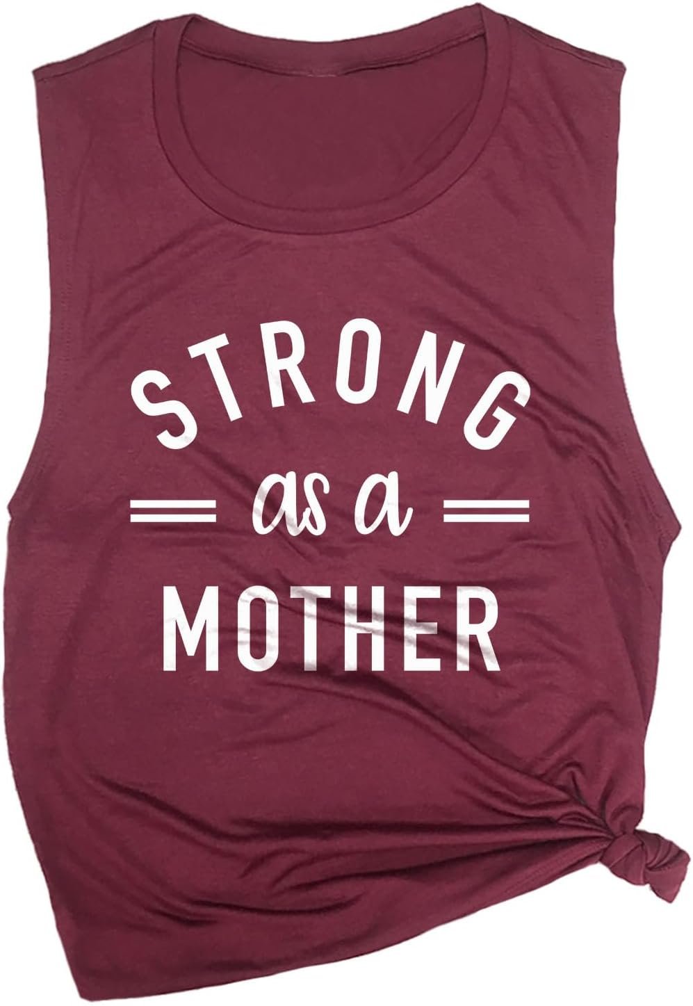 Strong as a Mother Women’s Workout Muscle Tee – Sleeveless Active Wear, Graphic Yoga & Gym Top, Comfortable Workout Tank Top