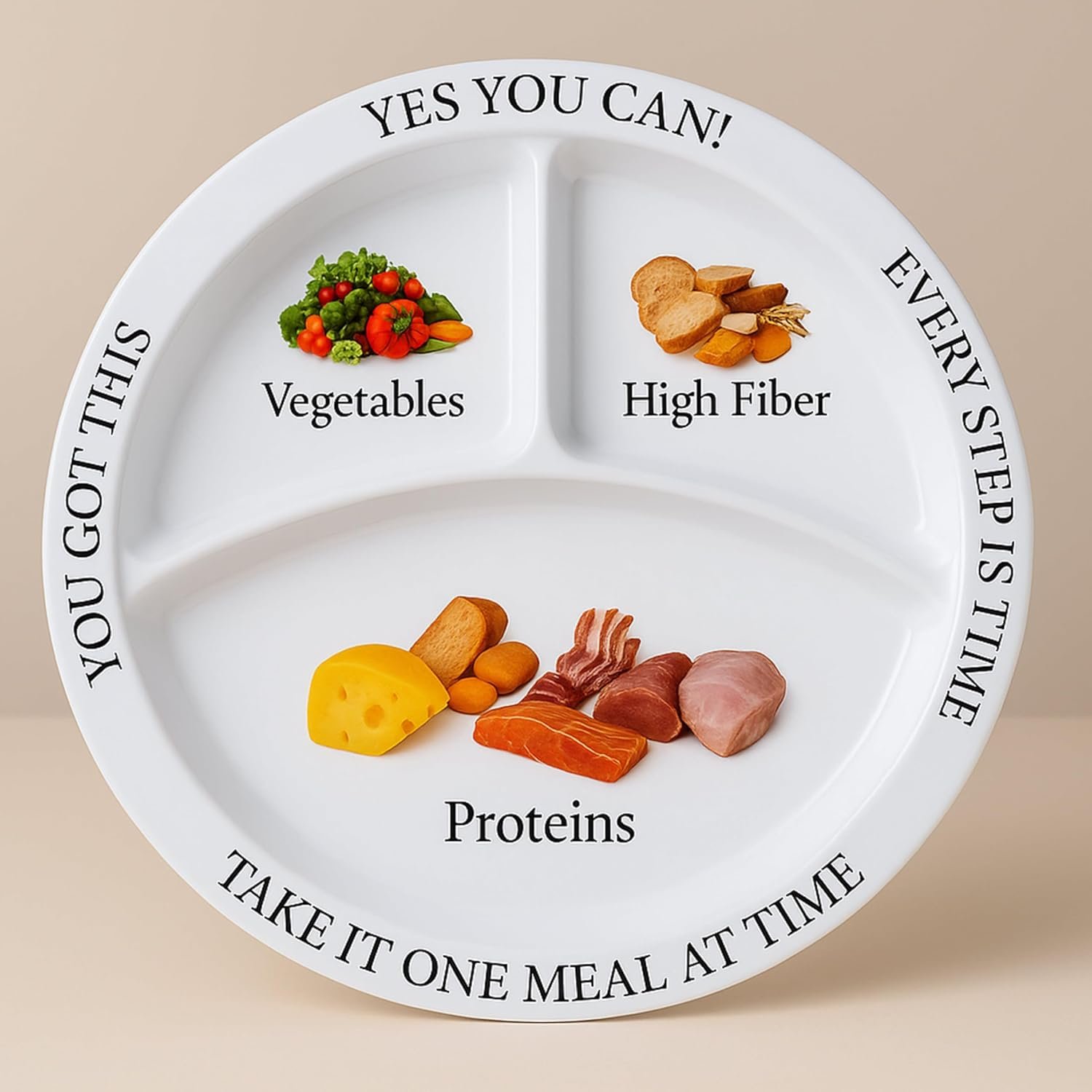 Bariatric Portion Control Plates for Weight Loss – Perfect for Bariatric Surgery Patients, Portion Control Containers for Easy Weight Management and Healthy Eating Habits – 2 Pack