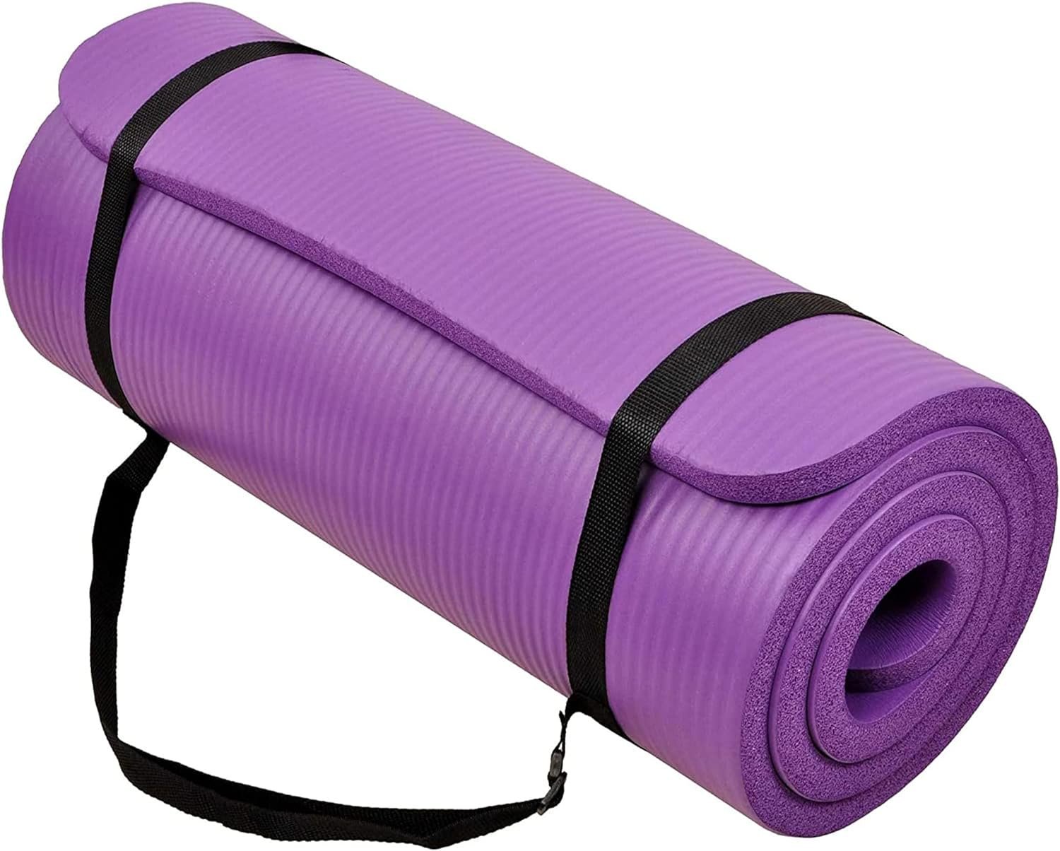 Yoga Mat, One-Inch Extra Thick High Density Exercise Mat, Anti-Tear Exercise Yoga Mat with Carrying Strap, Suitable for Various Yoga Exercises