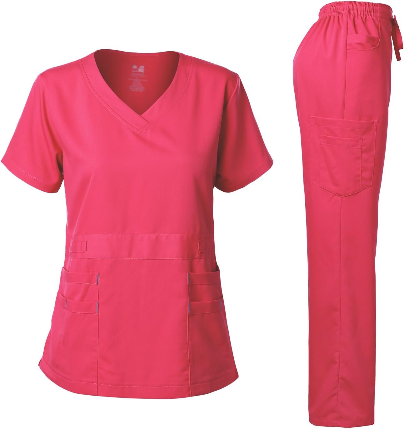 Dagacci Medical Uniform Natural Stretch Premium Women’s Scrubs Set Stretch Ultra Soft Top and Pants
