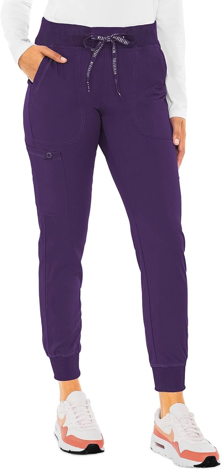 Med Couture Scrub Pants for Women Jogger Pant with 5 Pockets, Lightweight, Ultra Soft, 2-Way Stretch Fabric – MC7710