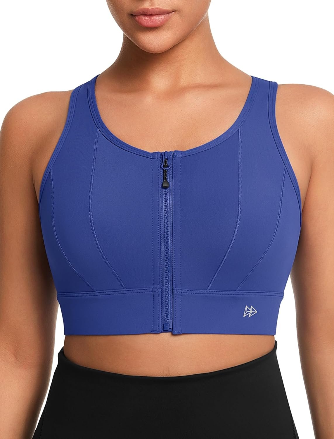Yvette Front Closure Sports Bras for Women High Support Large Bust Supportive Sports Bra High Impact for Running