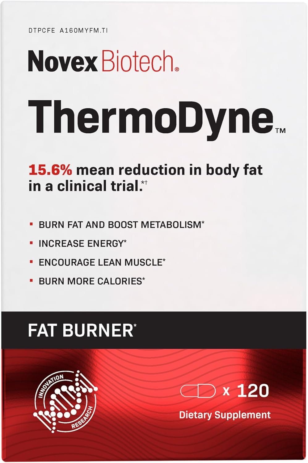Novex Biotech ThermoDyne – Thermogenic Fat Burner – Appetite Suppressant – Metabolism Boost – Burn Calories – Energy Booster – Fat Burning Pills – Promote Lean Muscle Tone – 30-Day Supply
