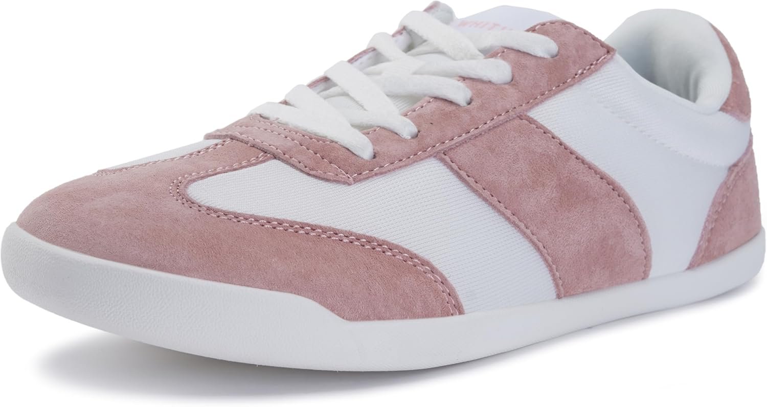 WHITIN Women’s Wide Toe Box Barefoot Shoes | Suede Patchwork Design