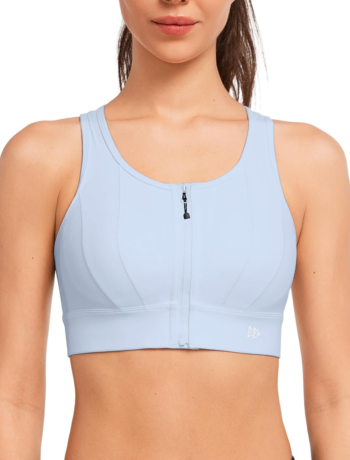 Yvette Front Closure Sports Bras for Women High Support Large Bust Supportive Sports Bra High Impact for Running