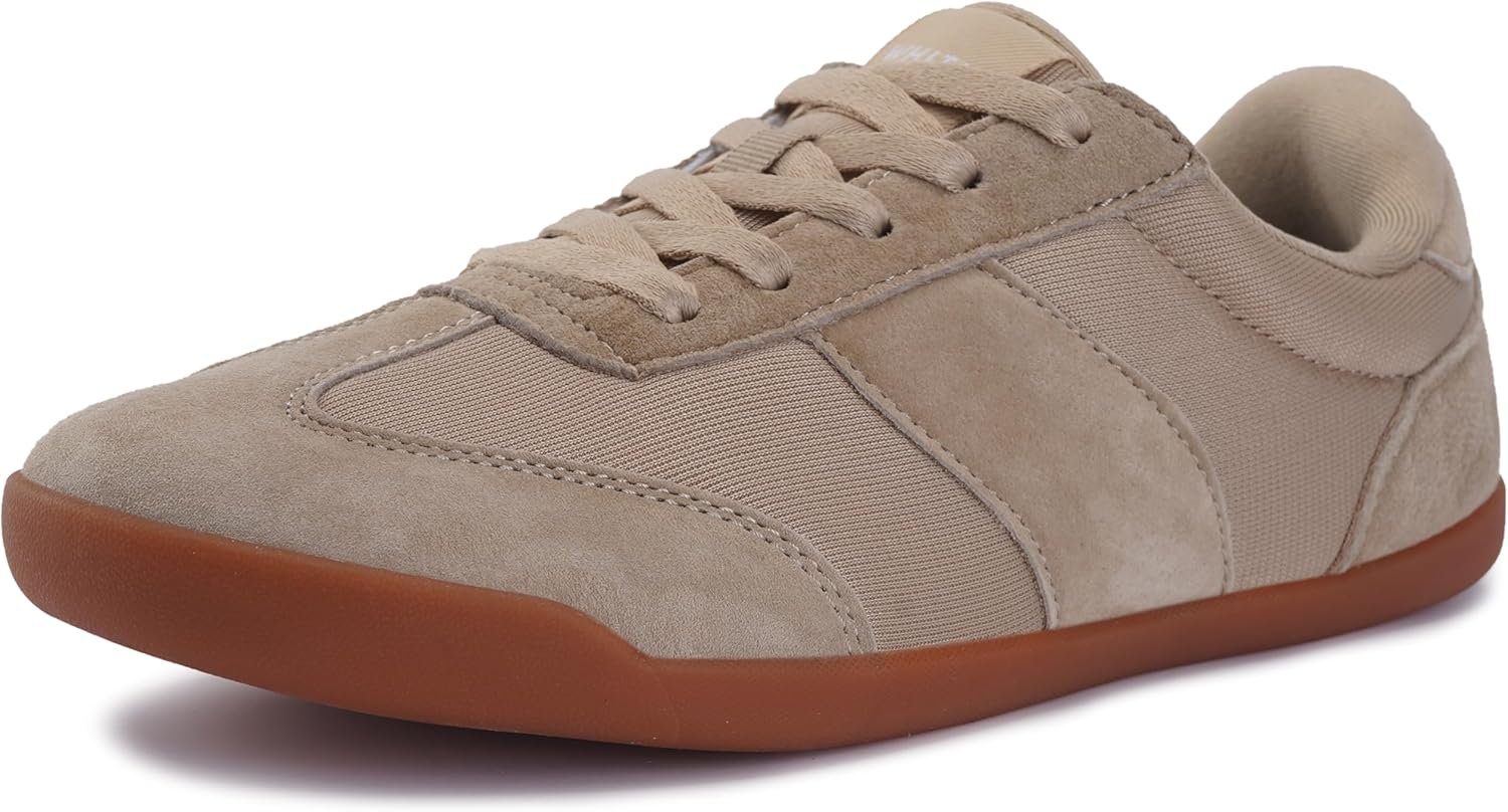 WHITIN Women’s Wide Toe Box Barefoot Shoes | Suede Patchwork Design