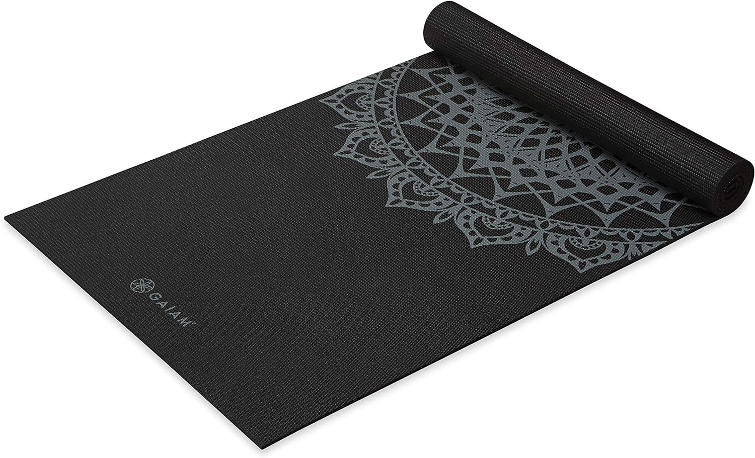 Gaiam Yoga Mat – Premium 5mm Print Thick Non Slip Exercise & Fitness Mat for All Types of Yoga, Pilates & Floor Workouts (68″ x 24″ x 5mm)