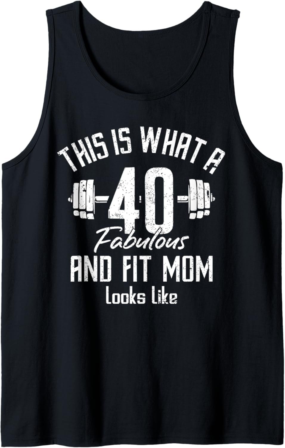 Funny Fitness 40s Birthday 40 Years Old Mom Gym Strong Fit Tank Top