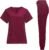 VIAOLI Scrubs for Women Set Modern V-Neck Top & 8 Pocket Jogger Pants Athletic Nursing Uniform Solid Stretch Workwear