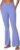 Sunzel Flare Leggings for Women with Pockets, Crossover Yoga Pants with Tummy Control, High Waisted and Wide Leg