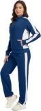 Women’s Full Zip-Up Tracksuit Set Long Sleeve Casual Jogging Suits Workout Gym 2 Piece Outfits with Pockets
