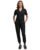 Green Town Scrubs for Women Scrub Set – Jogger Pant and Tuck-in V-Neck Top, 5 Pockets, Yoga Waistband, Nursing Uniform-Black-Medium