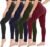 CAMPSNAIL 4 Pack Leggings for Women – High Waisted Tummy Control Yoga Pants for Workout Gym Black Leggings Plus Size Dance