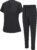 Natural Uniforms Womens Cool Stretch Modern Tuck-In Top Yoga Jogger Scrub Set with Regular and Petite Sizes