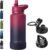 32oz Insulated Water Bottle with Straw, Stainless Steel Metal Vacuum Water Flask, Large Thermos Water bottle with Leakproof 3 Lids for Travel, Camping, Gym Sports Dark Rainbow