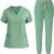 Scrubs for Women Set, Stretch V-Neck Scrub Top & Jogger Pant Nursing Uniforms Scrubs Sets Breathable Casual Outfits