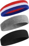 BEACE Sweatbands Sports Headband for Men & Women – Moisture Wicking Athletic Cotton Terry Cloth Sweatband for Tennis, Basketball, Running, Gym, Working Out
