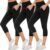 NEW YOUNG 3 Pack Leggings with Pockets for Women,High Waisted Tummy Control Workout Yoga Pants