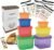 FIXBODY 7PCS Portion Control Containers, Color-Coded Labeled, 21 Day Lose Weight System (Use Guide, 21 Day Tracker and Recipe Ebook Include)