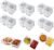 30Pcs Reusable Snack Containers with 2 Compartments – Leak-Proof Food Storage, Lunch Box Dipping Containers for Condiments or Dips, Sauce Snack, Salad Dressing, Sampling, Travel Snack