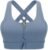Cordaw Zipper in Front Sports Bra High Impact Strappy Back Support Workout Top