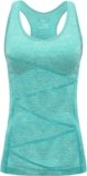 Disbest Yoga Tank Top, Women’s Performance Stretchy Quick Dry Sports Workout Running Top Vest with Removable Pads