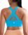RUNNING GIRL Sports Bra for Women, Criss-Cross Back Padded Strappy Sports Bras Medium Support Yoga Bra with Removable Cups