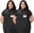 Medical Scrub Tops for Women – Soft Stretch Mandarin Collar Oversized Fit Scrub Shirts with 3 Pockets