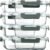 M MCIRCO [8-Pack,30 oz] Glass Meal Prep Containers,Glass Food Storage Containers,Airtight Glass lunch Containers with Lids – Microwave, Oven, Freezer and Dishwasher