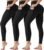 3 Pack Leggings with Pockets for Women,Butt Lift High Waisted Tummy Control Workout Yoga Pants Reg & Plus Size