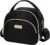 Black Cute Insulated Lunch Tote Bag for Women Work,Reusable Adult Lunch Box for Women, Stylish Wide Open Cooler Bag for Work(Black)