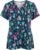 Scrub Tops for Women Plus Size Stretch V Neck Short Sleeve Shirt Nursing Medical Uniform with Pockets