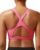 Sports Bras for Women,U Back Padded Medium Support Wireless Yoga Workout Longline Sports Bra with Removable Cups