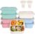 8 Pack Bento Box Lunch Container for Kids with Forks, Divided Lunch Boxes Meal Prep Food Storage Containers for Adults, Reusable Portion Control Container for School Work Travel Camp (20 OZ)