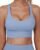 Grace Form Strappy Sports Bra for Women Padded Push Up Sports Bra Athletic Running Workout Bra Yoga Bra