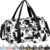 Gym Bag for Women with Shoe Compartment, Waterproof Sports Duffle Bag, Medium-17.5 Inch, Cow Print