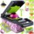 12-in-1 Vegetable Chopper & Slicer Set – Multi-Function Mandoline Cutter, Dicer, Grater, Shredder, and Spiralizer, Perfect for Slicing, Dicing, Chopping, and Food Prep – Easy to Clean & Safe Design