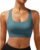 RUNNING GIRL High Impact Sports Bras for Women – Scoop Neck Strappy Sports Bra High Support Moulded Cup Workout Bra