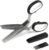 Jenaluca 5 Blade Herb Scissors – Salad Scissors – Cut & Chop Fresh Herbs & Leafy Greens – Stainless Steel Kitchen Shear Set with Cleaning Comb & Safety Cover – Kitchen Gadget – Black