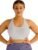 Under Control Sports Bras for Women Plus Size High Support Large Bust Racerback Padded White/Black Sport Bra Yoga Workout Bra