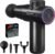 Mini Massage Gun,Portable Deep Tissue Muscle Fashion Back Massager, Handheld Percussion Massager for Pain Relief with 6 Intensities, 4 Heads, Coloured Light,Gifts for Men and Women