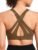 Yvette Sports Bra High Impact Adjustable Criss Cross Back, Full Support for Large Bust No Bounce