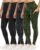 4 Pack Leggings with Pockets for Women,High Waist Tummy Control Workout Yoga Pants