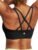 Ewedoos Sports Bras for Women Strappy Padded Sports Bras Buttery Soft Medium Support Workout Yoga Bra Criss Cross Back