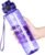OLDLEY Water Bottle, 32oz Motivational Sports Water Bottle with Time Marker – Times to Drink – Tritan, BPA Free, Wide Mouth Leakproof, Deep Purple (1 Bottle)