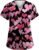 Scrub Tops for Women Plus Size Stretch V Neck Short Sleeve Shirt Nursing Medical Uniform with Pockets