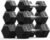 PAPABABE HEX Dumbbell Set, Rubber Encased Home Gym Dumbbells, Exercise & Fitness Weights Dumbbells Set of 2 for Women & Men, Hand Weight for Strength Training